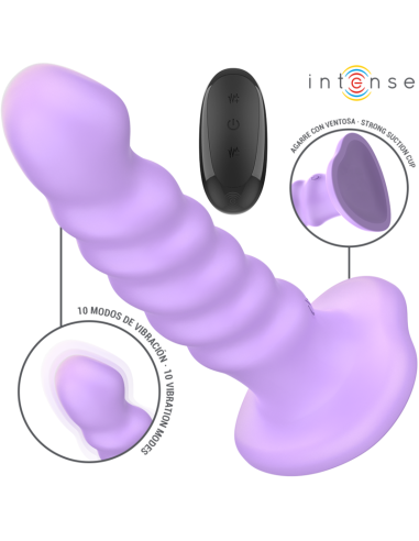 Intense - brenda vibrador talla m diseÑo en espiral 10 vibraciones morado control remoto