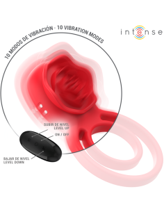 Intense - gail rosa estimuladora 10 vibraciones rojo control remoto 2
