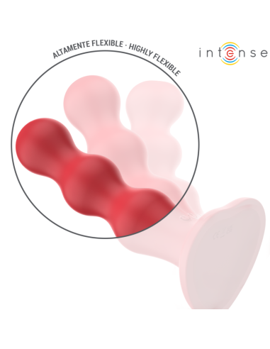 Intense - cody vibrador con ventosa rojo control remoto