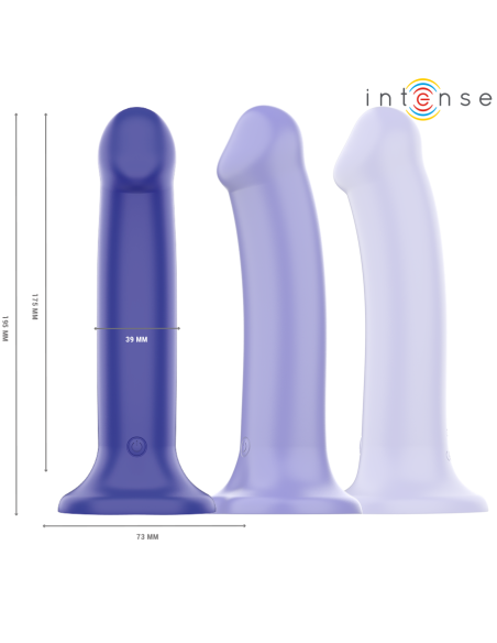 Intense - victoria vibrador con ventosa 10 vibraciones azul oscuro control remoto