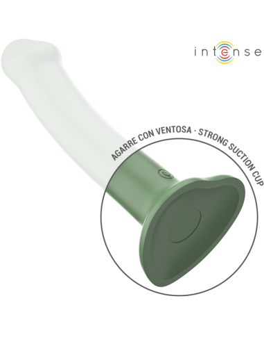 Intense - becca vibrador con ventosa 10 vibraciones verde control remoto