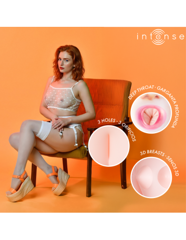 Intense dolls - scarlett muÑeca hinchable con tres orificios