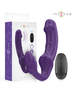 Intense - jill vibrador doble 20 cm violeta control remoto
