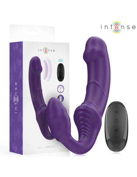 Intense - jill vibrador doble 20 cm violeta control remoto