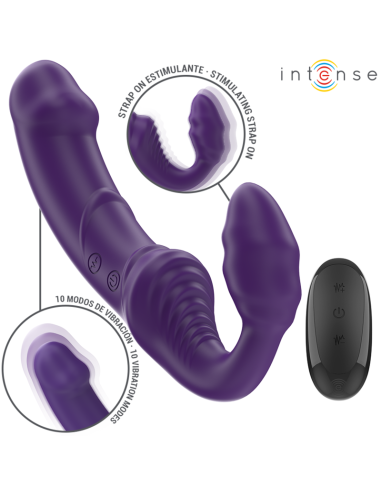 Intense - jill vibrador doble 20 cm violeta control remoto