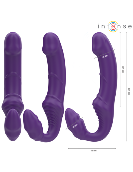 Intense - jill vibrador doble 20 cm violeta control remoto