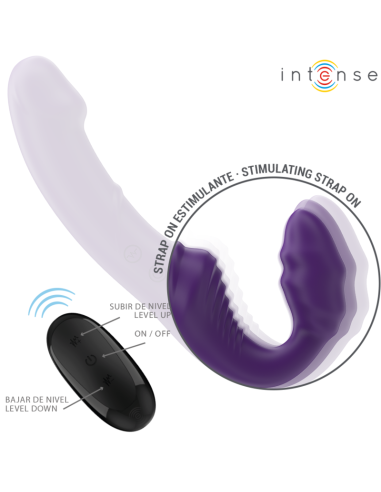 Intense - jill vibrador doble 20 cm violeta control remoto