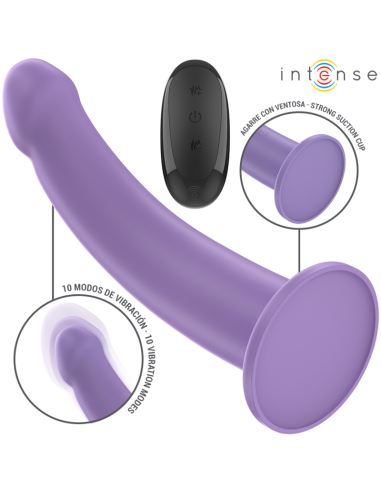 Intense - eddie vibrador 17,5 cm 10 vibraciones morado control remoto