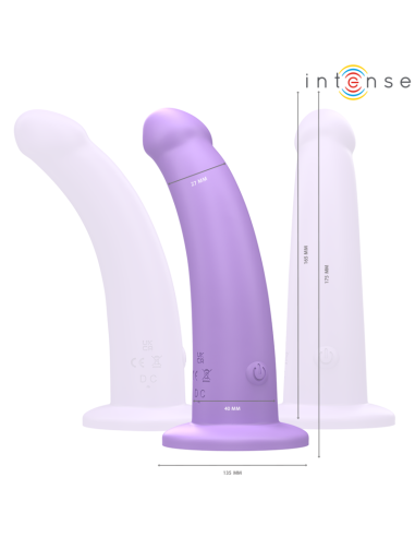 Intense - eddie vibrador 17,5 cm 10 vibraciones morado control remoto