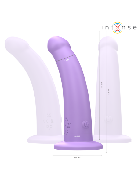 Intense - eddie vibrador 17,5 cm 10 vibraciones morado control remoto