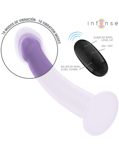 Intense - eddie vibrador 17,5 cm 10 vibraciones morado control remoto