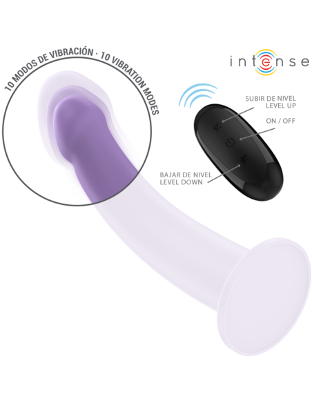 Intense - eddie vibrador 17,5 cm 10 vibraciones morado control remoto