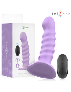 Intense - brenda vibrador talla m diseÑo en espiral 10 vibraciones morado control remoto
