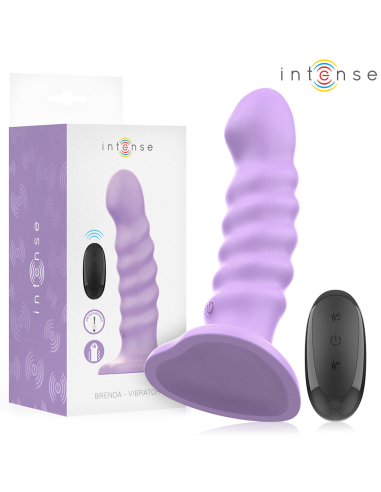 Intense - brenda vibrador talla m diseÑo en espiral 10 vibraciones morado control remoto