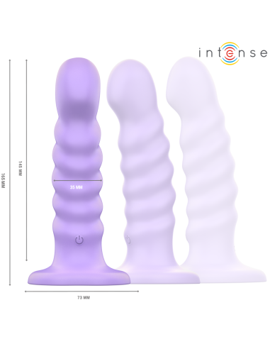 Intense - brenda vibrador talla m diseÑo en espiral 10 vibraciones morado control remoto
