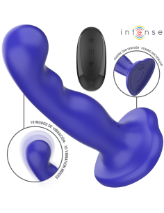 Intense - shorty vibrador con ventosa azul control remoto 2