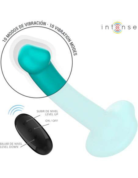 Intense - katie vibrador con ventosa 10 vibraciones azul oscuro control remoto