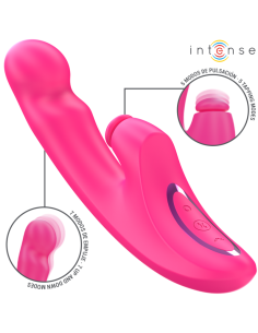 Intense - emi vibrador 13,5 cm multifunciÓn 3 en 1 10 vibraciones rosa 2