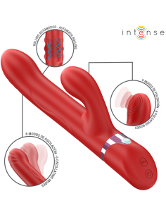 Intense - lele vibrador multifunciÓn rotatorio & oscilaciÓn & estimulaciÓn rojo 2