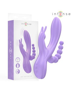 Intense - miko triple vibrador rabbit & estimulador & anal 7 vibraciones morado