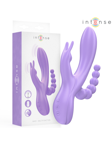 Intense - miko triple vibrador rabbit & estimulador & anal 7 vibraciones morado