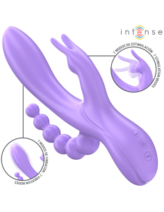 Intense - miko triple vibrador rabbit & estimulador & anal 7 vibraciones morado 2