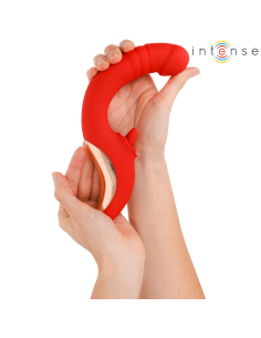 Intense - paulina vibrador & estimulador en forma de u rojo 2