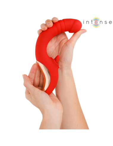 Intense - paulina vibrador & estimulador en forma de u rojo