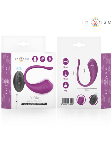 Intense - olivia huevo vibrador morado control remoto