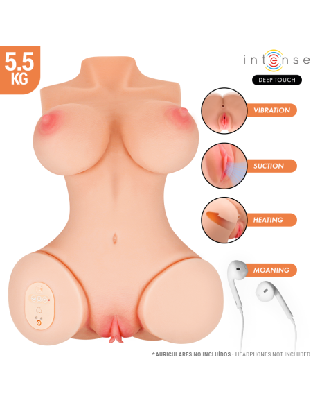 Intense deep touch - vero torso ano y vagina con efecto succiÓn, calor, vibraciÓn y voz con control remoto 5.5 kg
