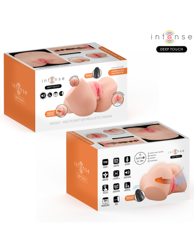 Intense deep touch - nicole masturbador ano y vagina con efecto succiÓn, calor, vibraciÓn y voz con control remoto 5.3 kg