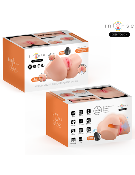 Intense deep touch - nicole masturbador ano y vagina con efecto succiÓn, calor, vibraciÓn y voz con control remoto 5.3 kg