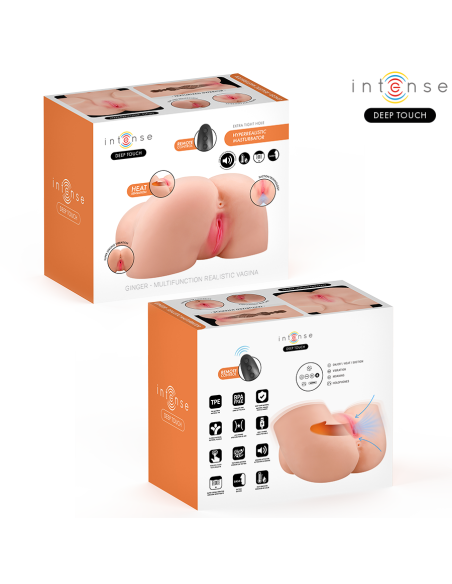 Intense deep touch - ginger masturbador ano y vagina con efecto succiÓn, calor, vibraciÓn y voz con control remoto 5.3 kg