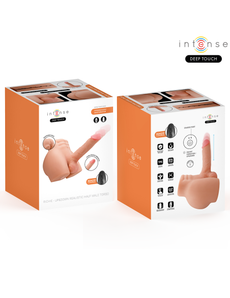 Intense deep touch - richie torso con ano y dildo realÍstico con empuje y vibraciÓn control remoto 4.7 kg