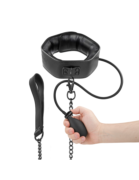 Fetish submissive bondage - collar bondage inflable con tirador