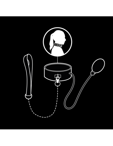 Fetish submissive bondage - collar bondage inflable con tirador