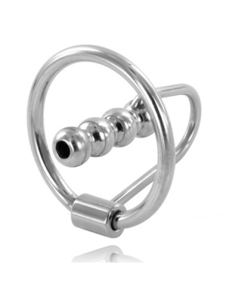 Metal hard - anillo glande con plug uretral 28mm