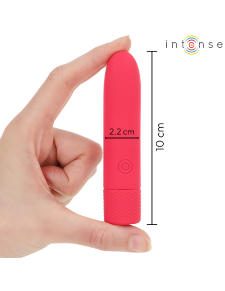 Intense - symone bala vibradora recargable por usb 8 vibraciones rojo 10 x 2.2 cm