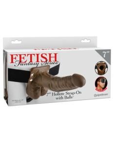 Fetish fantasy series - strap-on hueco con testÍculos 17.8 cm 2