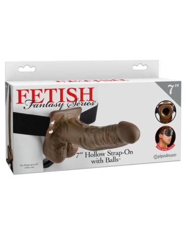 Fetish fantasy series - strap-on hueco con testÍculos 17.8 cm