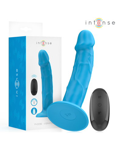 Intense - phoebe vibrador realÍstico 10 vibraciones azul control remoto