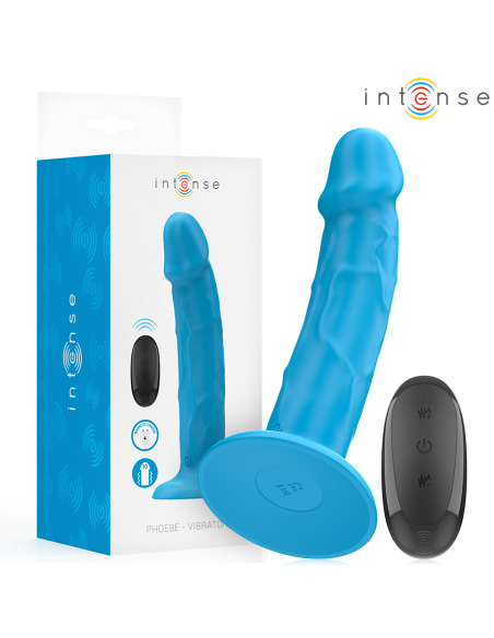Intense - phoebe vibrador realÍstico 10 vibraciones azul control remoto