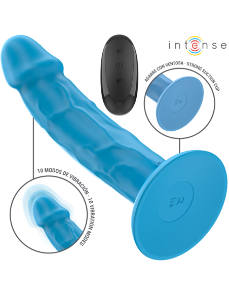 Intense - phoebe vibrador realÍstico 10 vibraciones azul control remoto