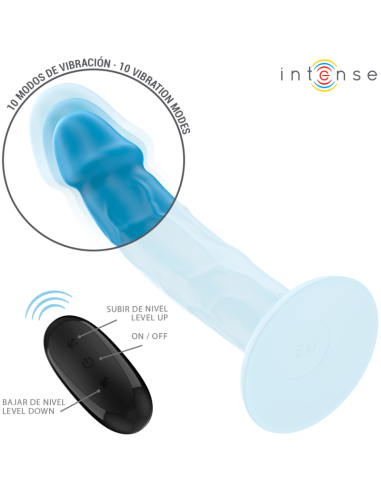Intense - phoebe vibrador realÍstico 10 vibraciones azul control remoto