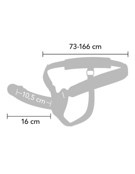 Hidden desire - inferno strap-on funda para pene con vibraciÓn 16 cm
