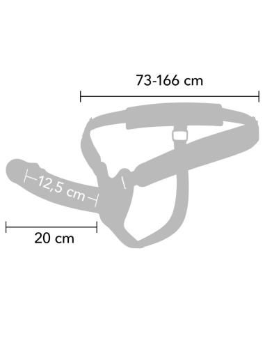 Hidden desire - inferno strap-on funda para pene con vibraciÓn 20 cm