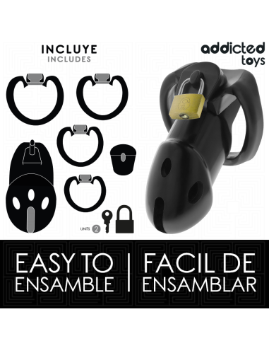 Addicted toys locked - unbroken den jaula para pene 9,8 cm