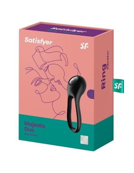 Satisfyer - majestic duo anillo vibrador negro