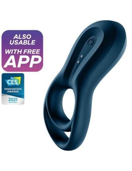 Satisfyer - epic duo anillo vibrador app azul